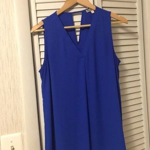 Blue sleeveless top
